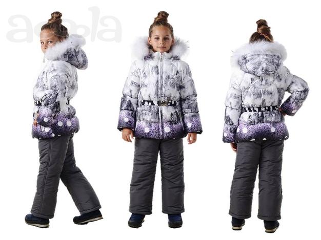Детский зимний комплект (куртка+полукомбинезон) для девочки "Девочка-припевочка"