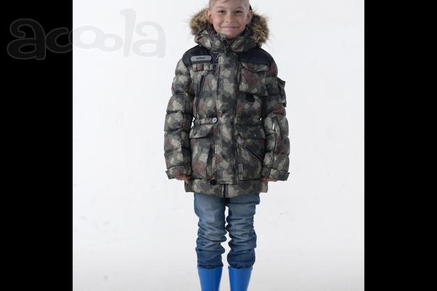 Детская зимняя куртка на искусственном лебяжьем пуху для мальчика "ПАТРИОТ"