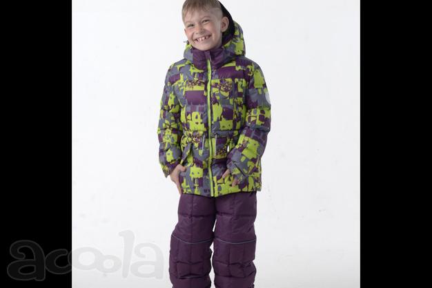 Детский зимний комплект (куртка и полукомбинезон) на искусственном лебяжьем пуху "ЛАЙМ ЭКСТРИМ"